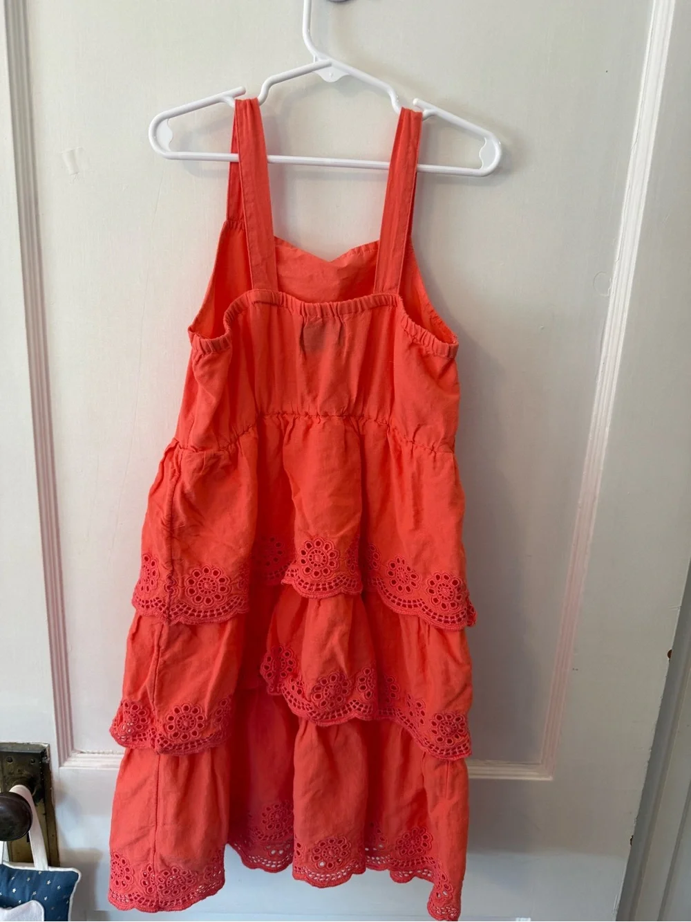 Old Navy Coral Tiered Eyelet Sundress